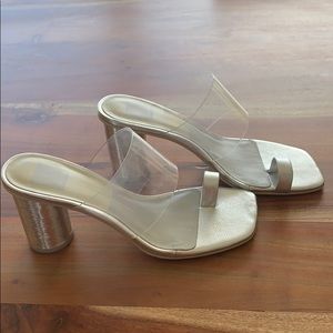 Dolce vita silver and PVC sandals